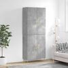 vidaXL Highboard Concrete Grey 69.5x34x180 cm Engineered Wood
