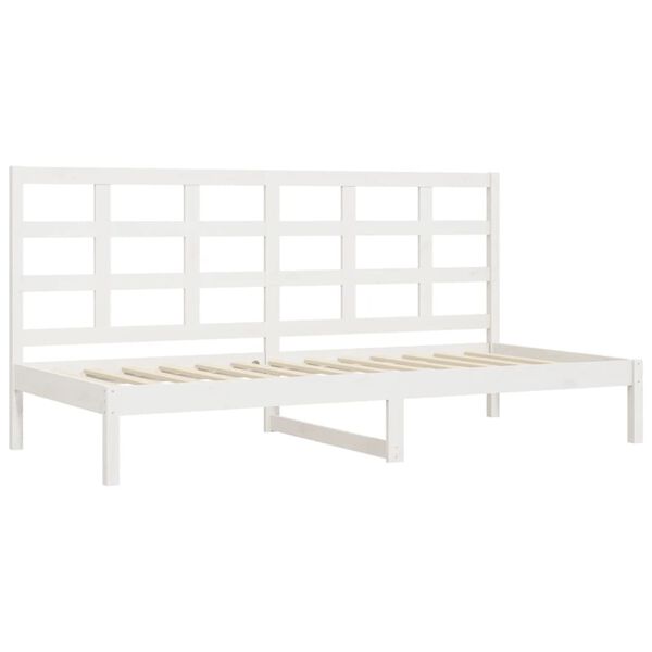 vidaXL Day Bed without Mattress White 80x200 cm Solid Wood Pine