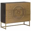 vidaXL Drawer Cabinet with Drawer Brass 75 x 30 x 65 cm