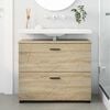 vidaXL Bathroom Cabinet with Drawer Sonoma Oak 76.5 x 35 x 64 cm