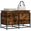 vidaXL Storage Box with Lid Smoked Oak 80x40x51.5 cm Engineered Wood