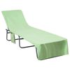vidaXL Sunlounger Towels 2 pcs Green 210 x 75 cm