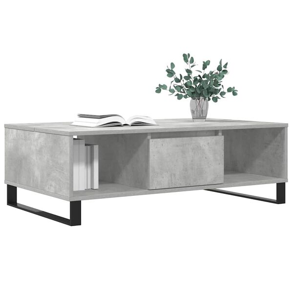 vidaXL Coffee Table Concrete Grey 104x60x35 cm Engineered Wood