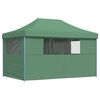 vidaXL Foldable Party Tent Pop-Up with 4 Sidewalls Green