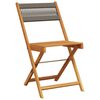 vidaXL Folding Garden Chairs 6 pcs Grey Solid Wood Acacia