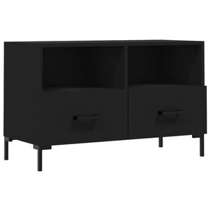 vidaXL TV Cabinet Black 80x36x50 cm Engineered Wood