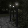 vidaXL Outdoor Floor Lamp Black 110cm Stainless Steel