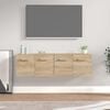 vidaXL Wall Cabinets 2 pcs Sonoma Oak 60x36.5x35 cm Engineered Wood