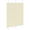 vidaXL Pleated Blind Cream 105x150 cm Fabric Width 104.4 cm Polyester