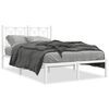 vidaXL Metal Bed Frame without Mattress with Headboard White 120x190cm