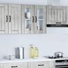 vidaXL Kitchen Wall Cabinet with Glass Door Lucca Concrete Grey Engineered Wood