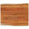 vidaXL Table Top 100x80x3,8 cm Rectangular Solid Wood Acacia Live Edge