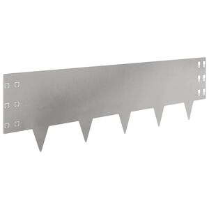 vidaXL Lawn Edging 30 pcs 100 x 30 cm Steel Silver