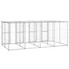 vidaXL Outdoor Dog Kennel Galvanised Steel with Roof 9.68 m&sup2;