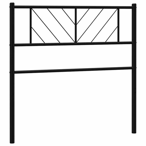 vidaXL Metal Headboard Black 100 cm