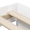 vidaXL Storage Bed Frame with Storage White 90 cm Engineered Wood