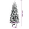 vidaXL Artificial Christmas Tree with 300 LEDs with Stand White 180 cm