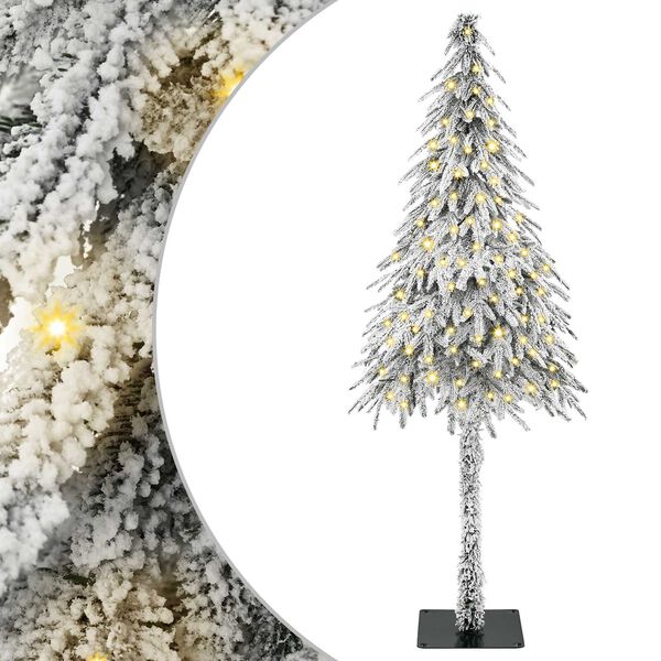 vidaXL Christmas Tree with 150 LEDs White 150 cm PE and Steel