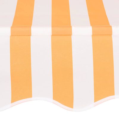 vidaXL Manual Retractable Awning 100 cm Orange and White Stripes