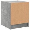 vidaXL Bedside Cabinet with Glass Door Concrete Grey 35x37x42 cm