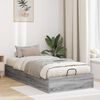 vidaXL Ottoman Bed Frame Grey Sonoma 203 x 90 x 25 cm Chipboard