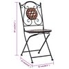 vidaXL 3 Piece Mosaic Bistro Set Ceramic Tile Terracotta