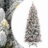 vidaXL Artificial Christmas Tree with 300 LEDs with Stand White 210 cm
