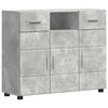 vidaXL Wooden Cabinet with Drawer Concrete Grey 88.5 x 30.5 x 73 cm
