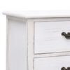 vidaXL TV Cabinet Antique White 108x30x40 cm Solid Wood Paulownia
