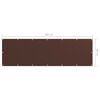 vidaXL Balcony Screen Brown 90x300 cm Oxford Fabric