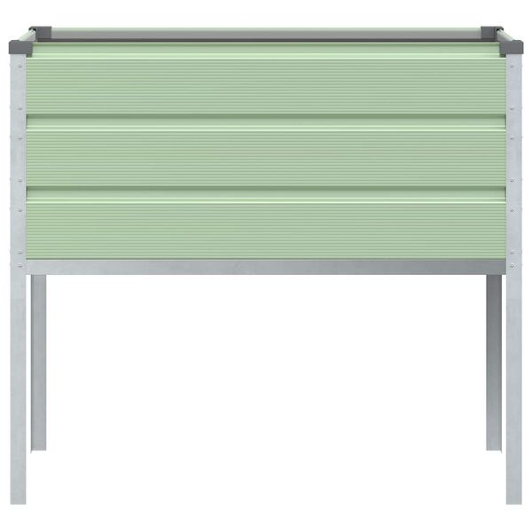 vidaXL Planter Pastel Green 100 x 45 x 90 cm Galvanised Steel