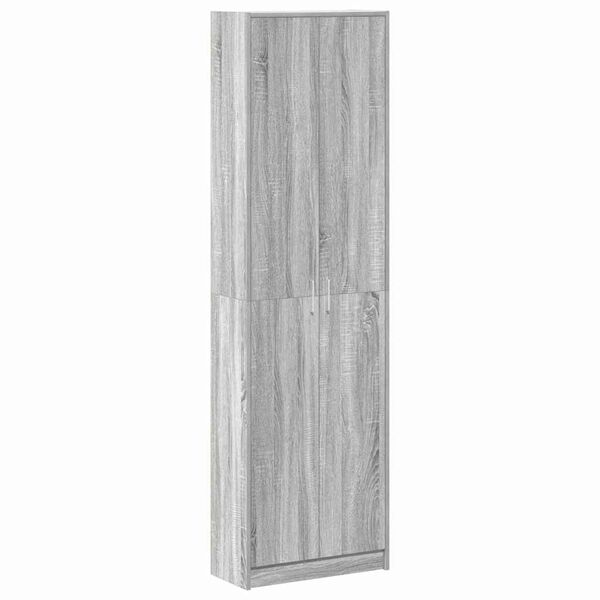vidaXL Wardrobe with Door Grey Sonoma 55 x 25 x 189 cm Engineered Wood