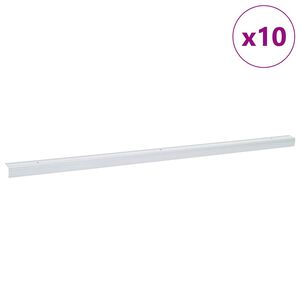 vidaXL Stair Nosings 10 pcs Silver 67 x 3.5 x 3 cm Aluminium