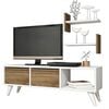 Homemania TV Stand Foxy 120x30x40 cm White and Walnut