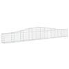vidaXL Arched Gabion Baskets 25 pcs 400x30x40/60 cm Galvanised Iron