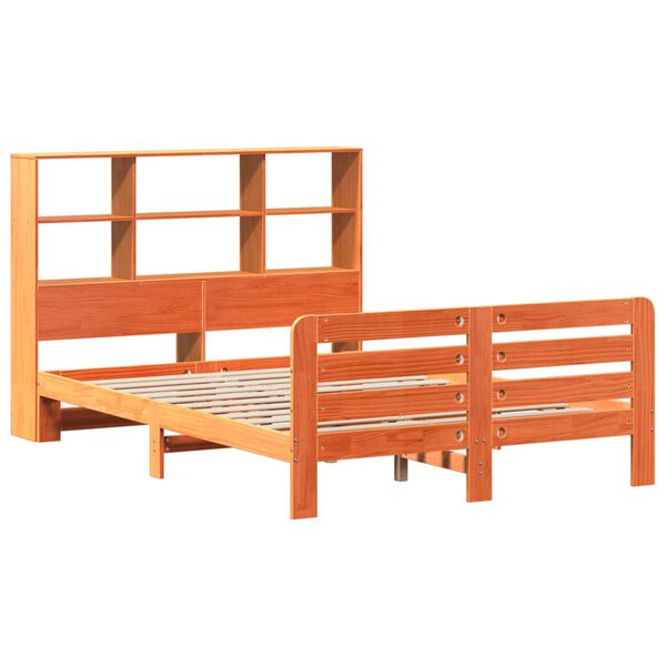 vidaXL Bed Frame without Mattress Wax Brown 120x200 cm Solid Wood Pine