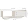 vidaXL TV Cabinet White 110x30x33.5 cm Solid Pinewood