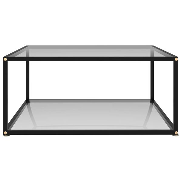 vidaXL Coffee Table Transparent 80x80x35 cm Tempered Glass