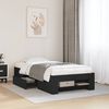 vidaXL Bed Frame without Mattress Black 100x200 cm Engineered Wood