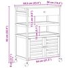 vidaXL Kitchen Trolley with Wheels Natural 59.5 x 36 x 82 cm Bamboo