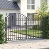 vidaXL Fence gate with Lock Grey 300 x 175 cm Steel