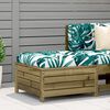 vidaXL Garden Footstool with Cushion Impregnated Wood Pine