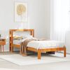 vidaXL Bed Frame without Mattress Wax Brown 90x200 cm Solid Wood Pine