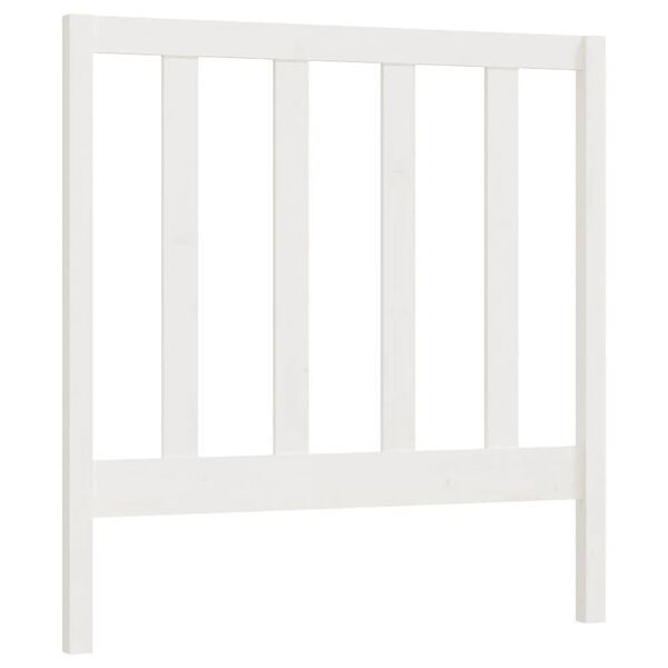 vidaXL Bed Headboard White 96x4x100 cm Solid Wood Pine