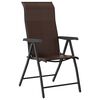 vidaXL Garden Dining Set 7 pcs Brown Powder-Coated Steel