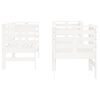 vidaXL 3 Piece Garden Lounge Set White Solid Wood Pine