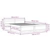 vidaXL Bed Frame without Mattress with Drawers White 140x190 cm (815025+814995)