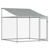 vidaXL Dog Cage with Roof and Door Grey 12x2x2 m Galvanised Steel
