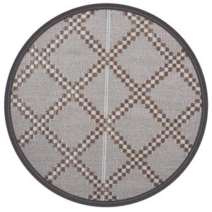 vidaXL Outdoor Carpet ARAKIL Brown &Oslash;160 cm PP