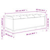vidaXL Storage Bench Sonoma Oak 102x42x46 cm Engineered Wood